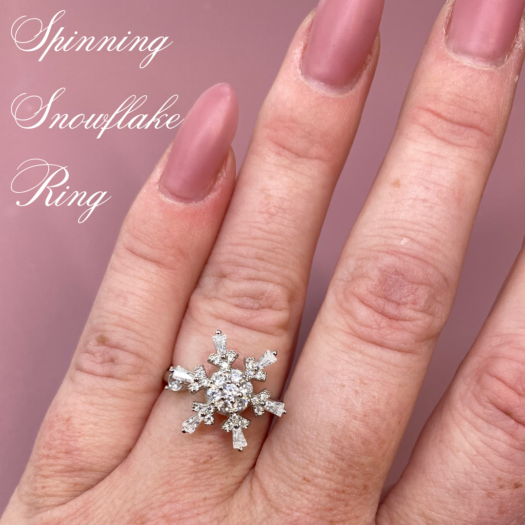 Spinning Snowflake Ring (925 Sterling Silver)