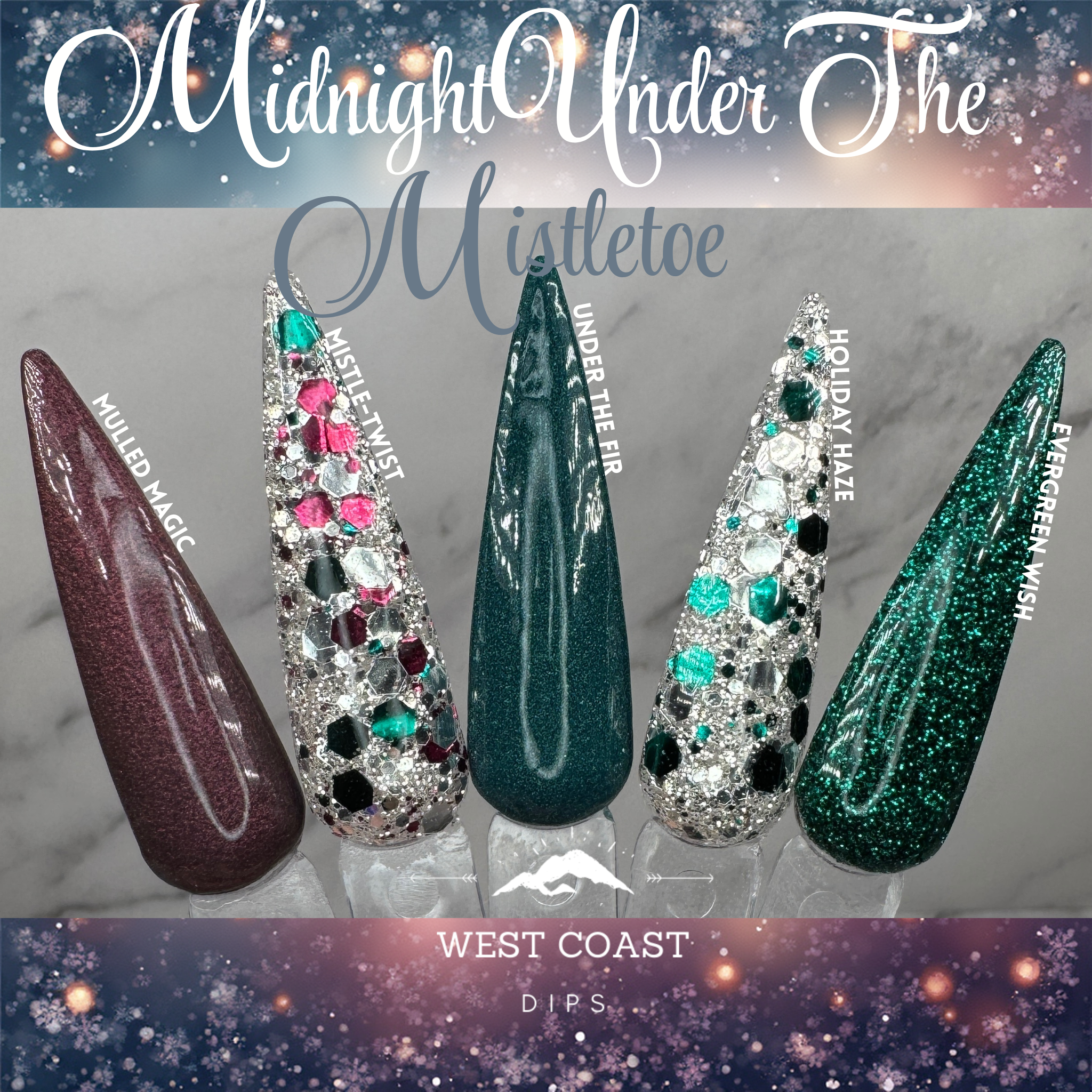 Midnight Under the Mistletoe Dip Collection (5 dips)