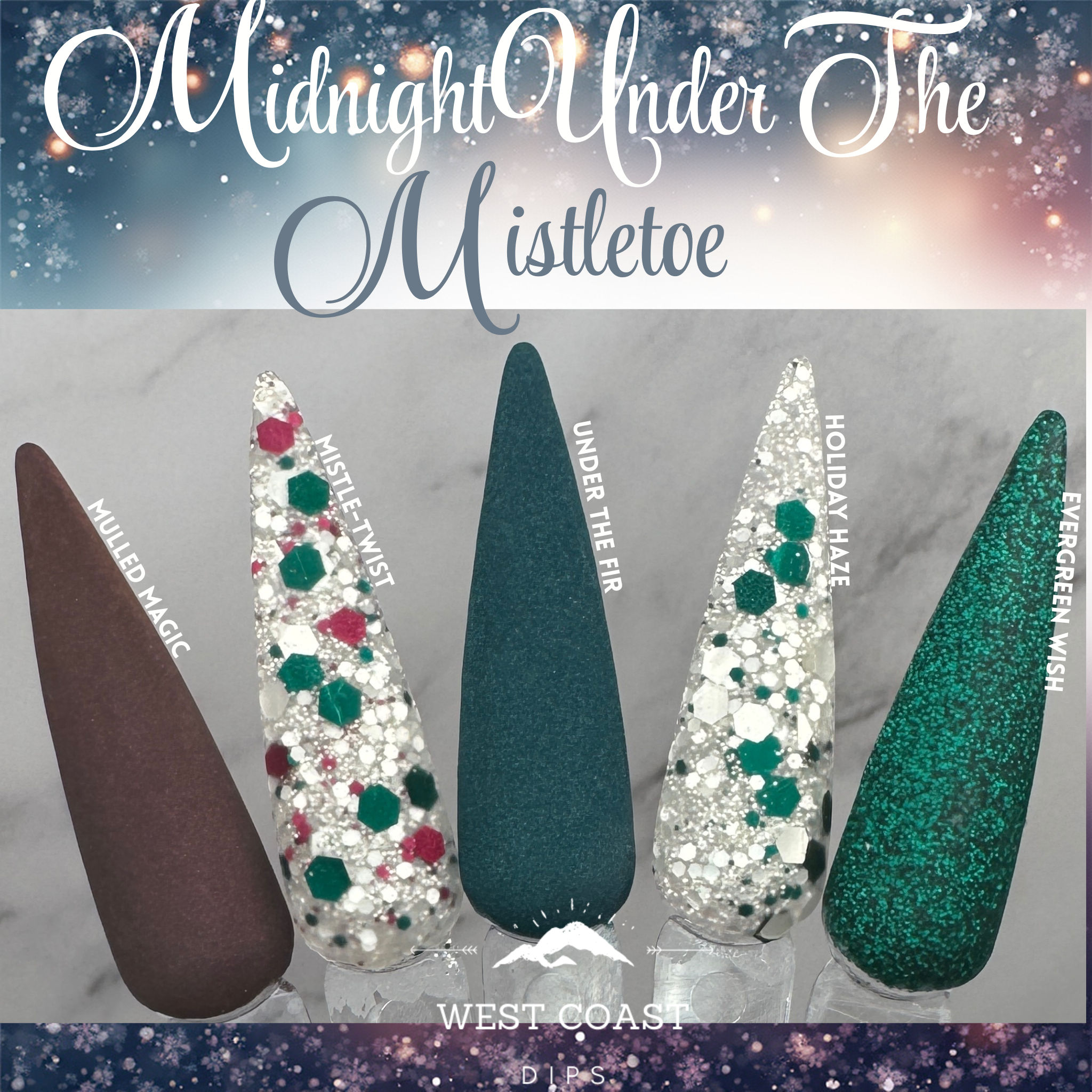 Midnight Under the Mistletoe Dip Collection (5 dips)