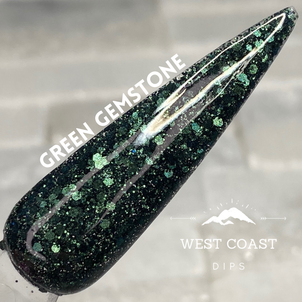 Green Gemstone Dip Powder