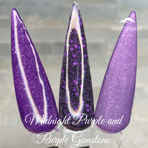 Purple Midnight Gemstone Dip Powder Duo