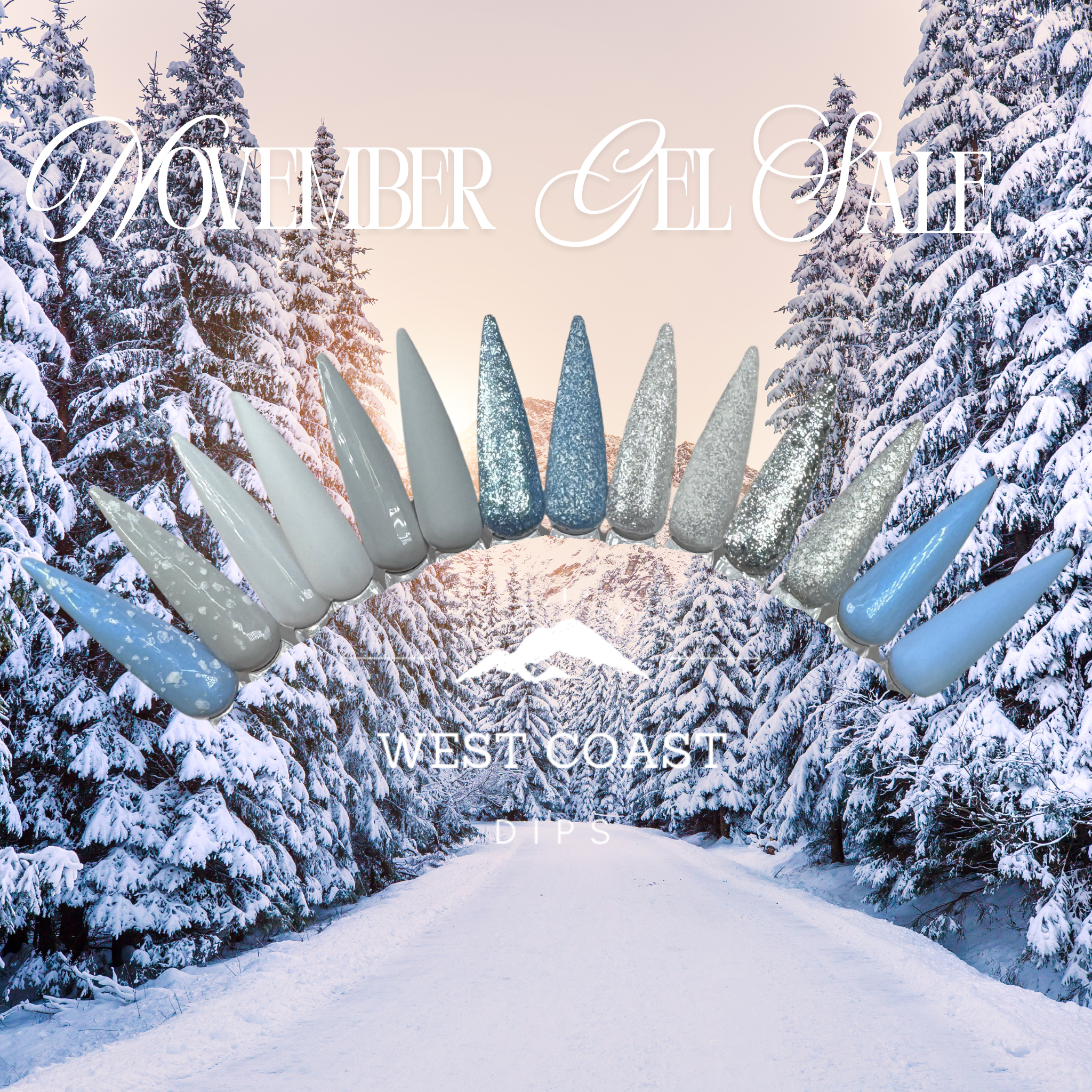 Novembers Frozen Gel Polish Collection-7 bottles