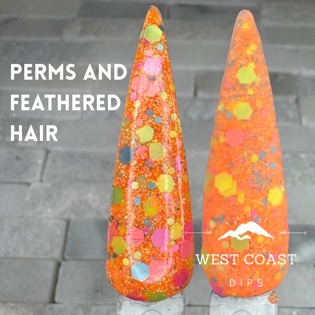 Perms & Feathered Hair Dip