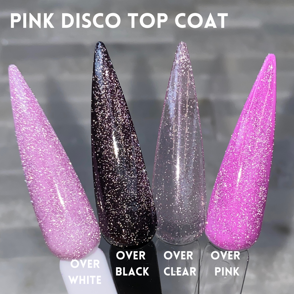 Pink Reflective Disco Top Coat