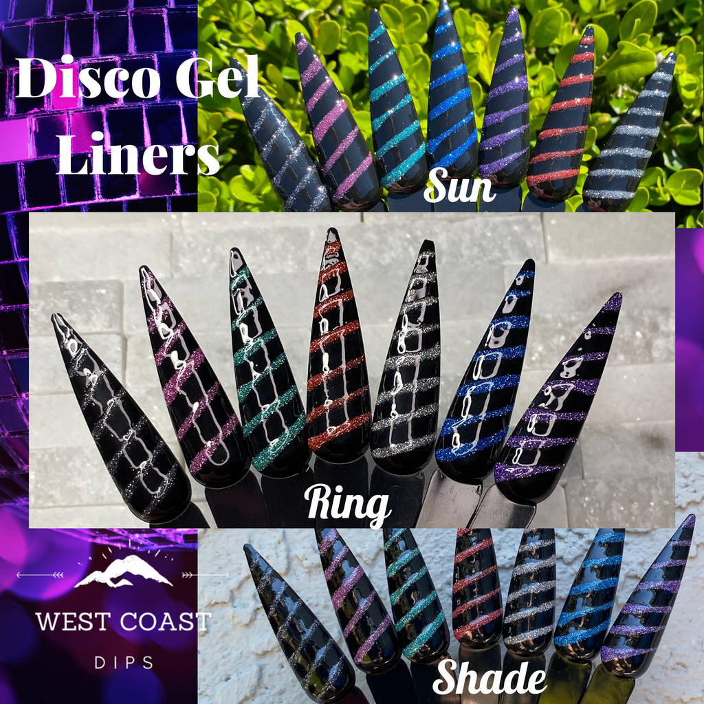 Disco Reflective Gel Liner Collection 7 Colours