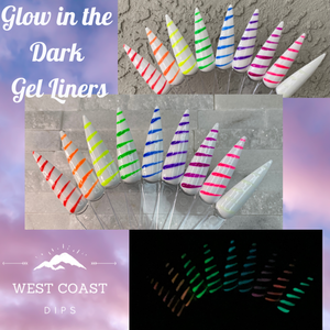 Glow in the Dark Gel Liners 9 Colours