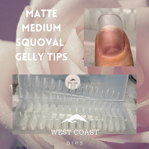 Gelly Tips - Matte Medium Squoval