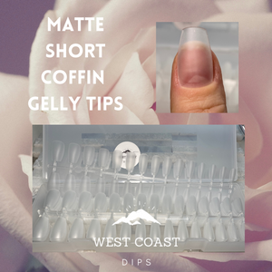 Gelly Tips - Matte Short Coffin