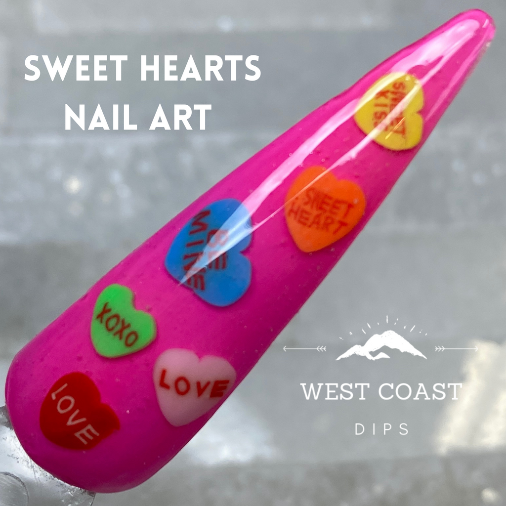 Sweet Heart Nail Art Pieces