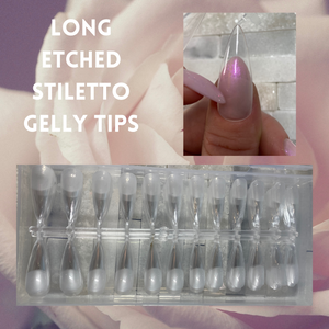 Gelly Tips - Long Etched Stiletto