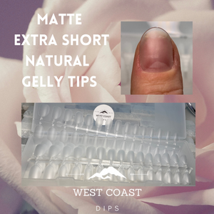 Gelly Tips - Matte Extra Short Round Natural