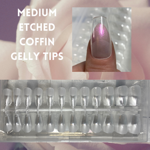 Gelly Tips - Medium Etched Coffin