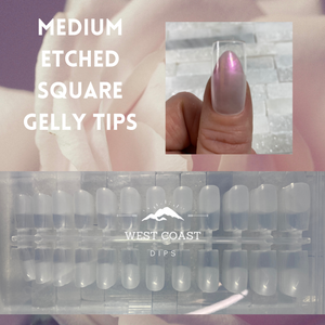 Gelly Tips - Medium Etched Square